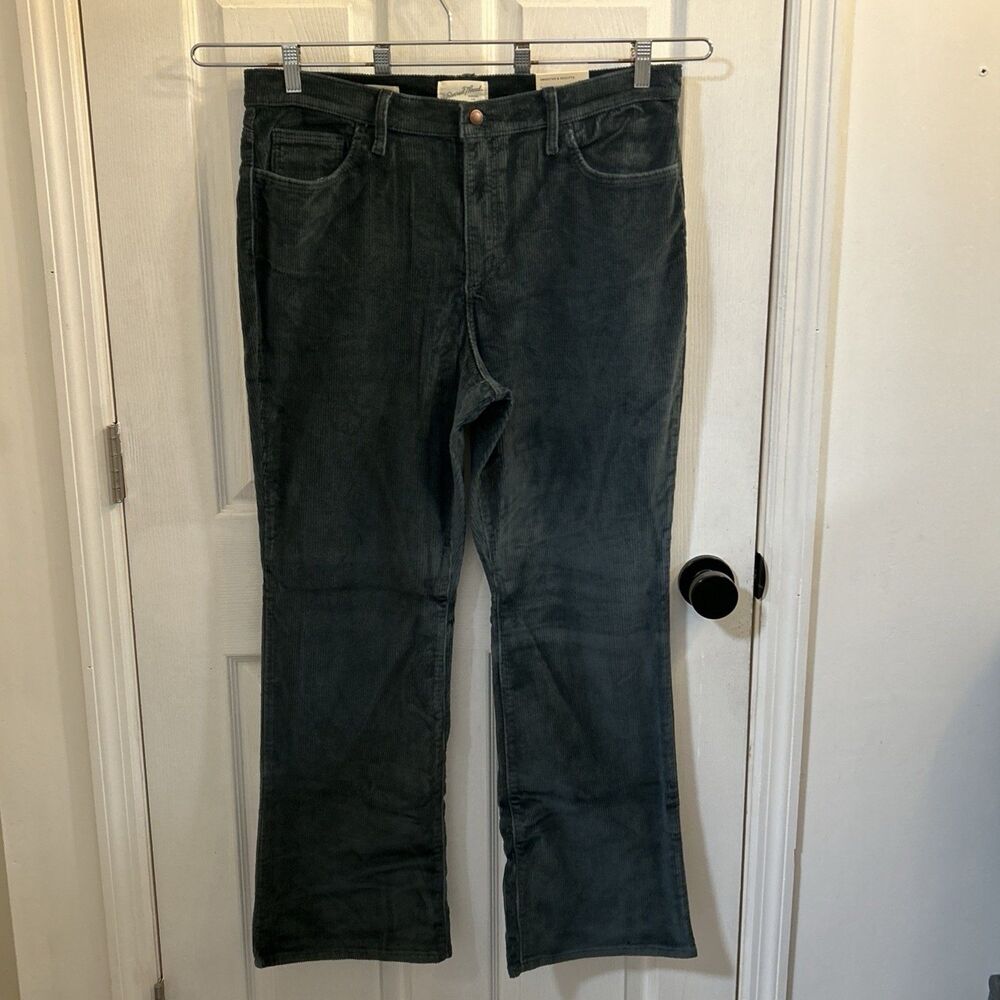 NWT Universal Thread Corduroy Pants Women 16 Short Teal High Rise Bootcut